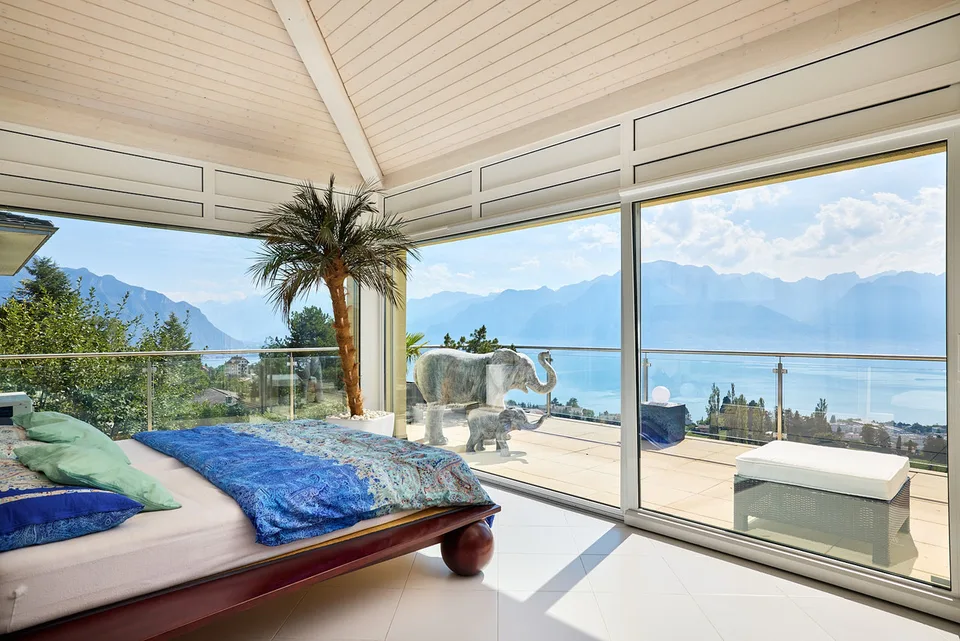 Très bel appartement avec vue exceptionnelle sur le Lac et les Alpes