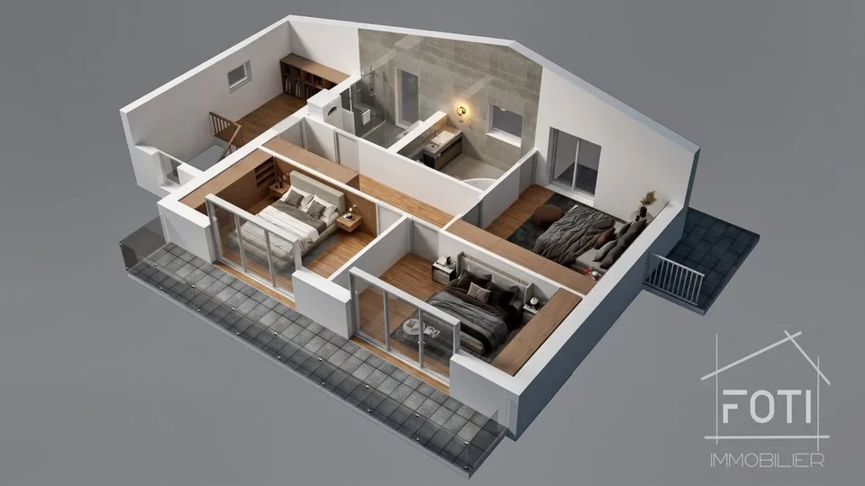 Grand chalet de 5,5 pièces avec sous-sol et garage double, sur plan avec toutes les finitions au gré du preneur. – foto 13 di 23