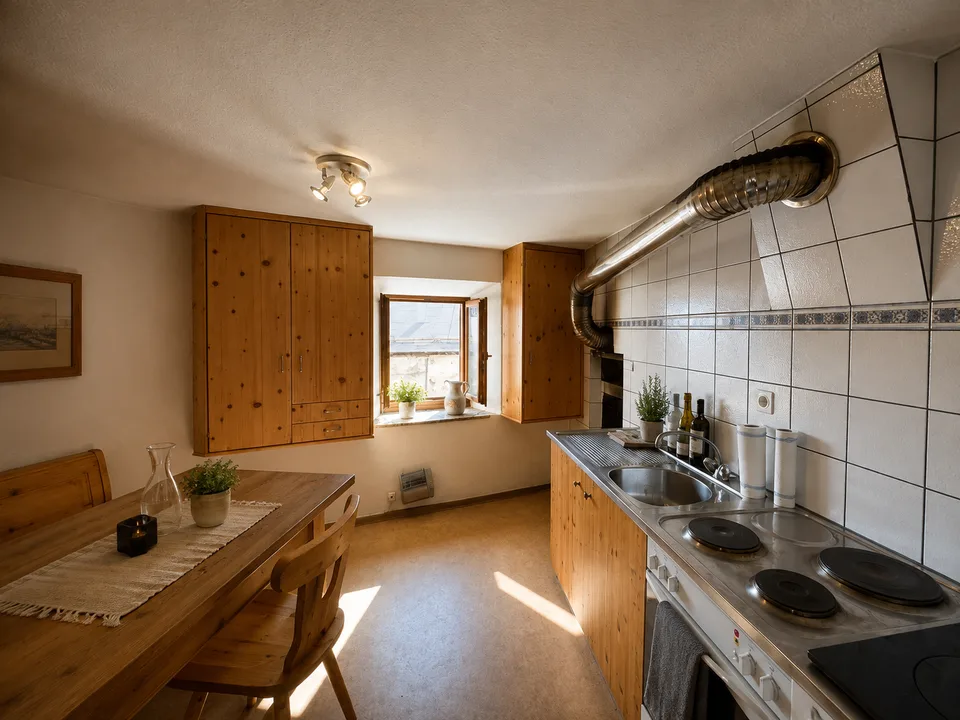 Alpine Idyll in Tschlin: Spacious Engadine House with Stable