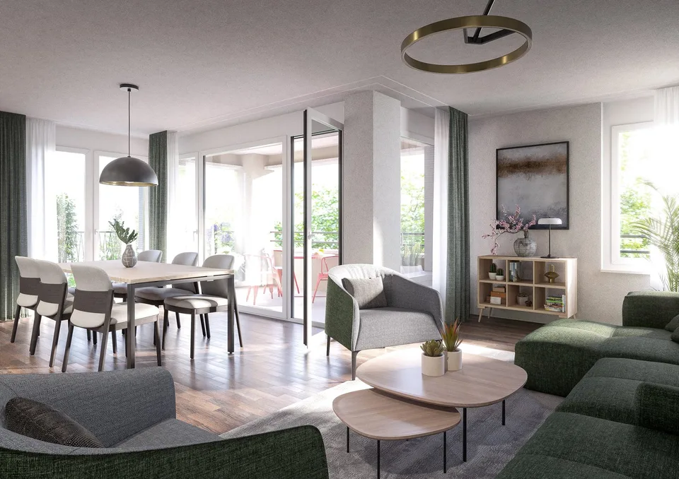 Hochwertige Neubauwohnung im Erdgeschoss mit zusätzlichem Studio für flexible Nutzung