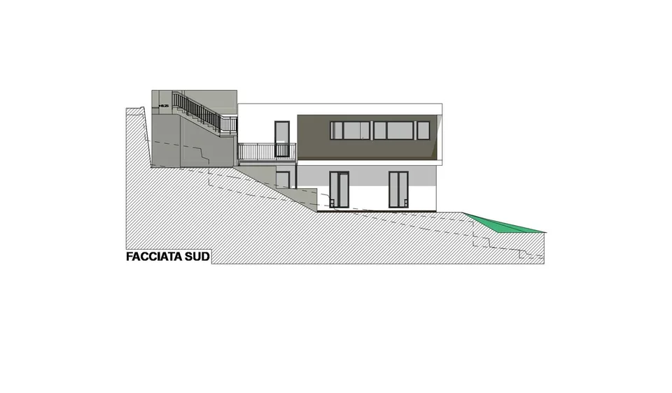 Moderne Villa 4.5 Lokale mit genehmigtem Projekt in Gnosca