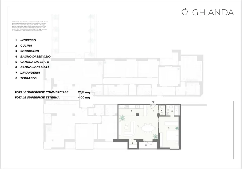 Spacious and elegant 2.5-room apartment renovated in Cassarate