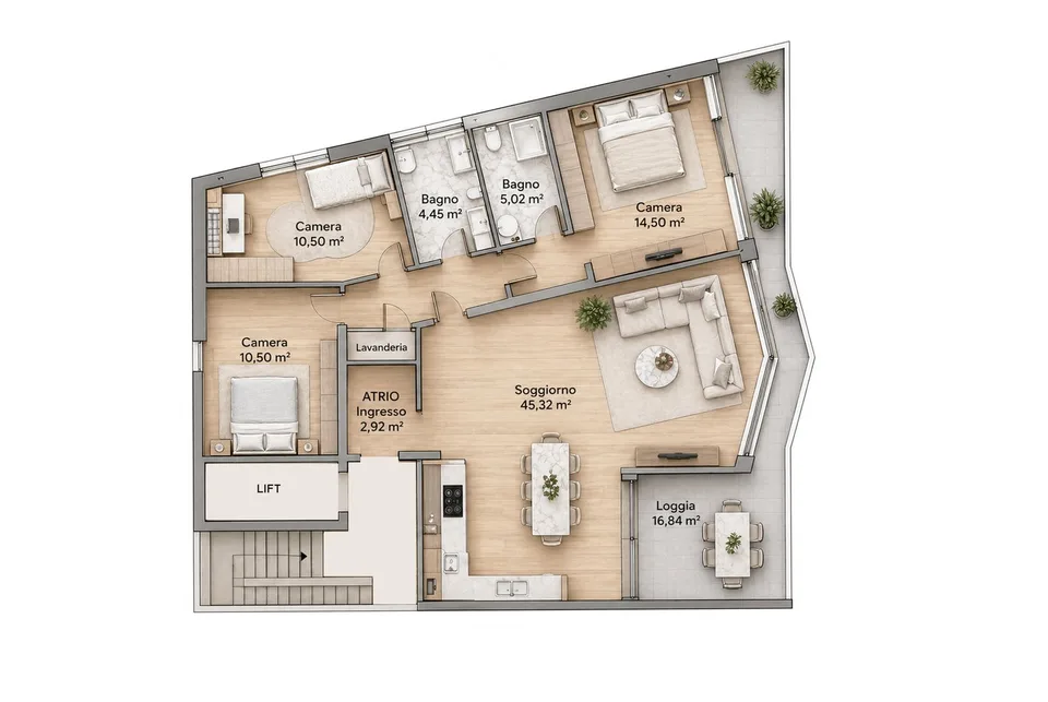 SPLENDIDO 4.5 LOCALI VISTA LAGO IN ZONA CENTRALE A LUGANO
