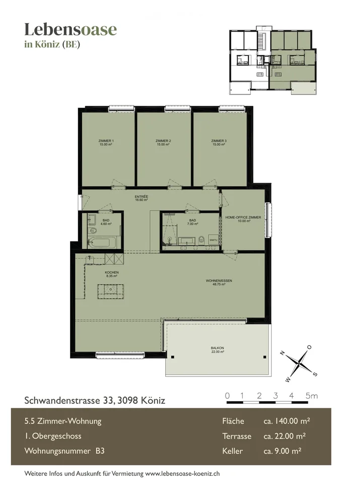 Dreamy 5½-room garden apartment in Köniz near Bern | First occupation