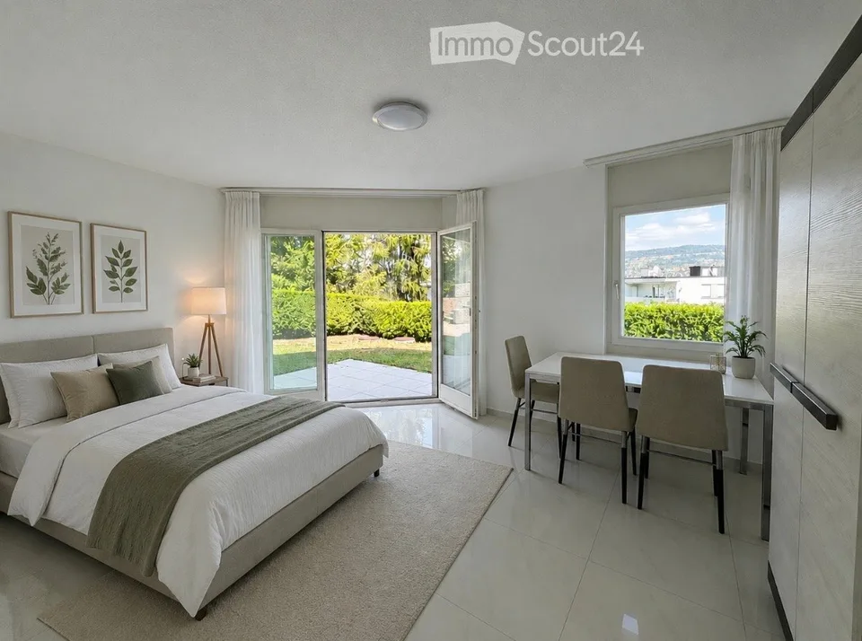 Privates Zimmer mit Aussicht und eigenem Aussensitzplatz