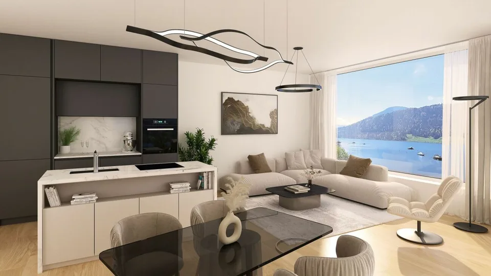 New building: 4.5-room apartment with unique lake view