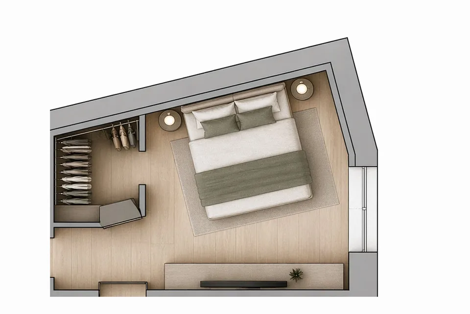 Vaste et nouveau pied-à-terre de 2,5 pièces au centre-ville de Lugano