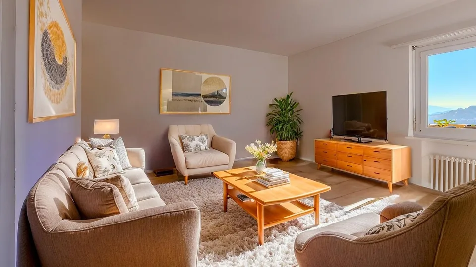 SPACIOUS 4.5-ROOM APARTMENT WITH PANORAMIC VIEW IN A GREEN AREA IN CADRO