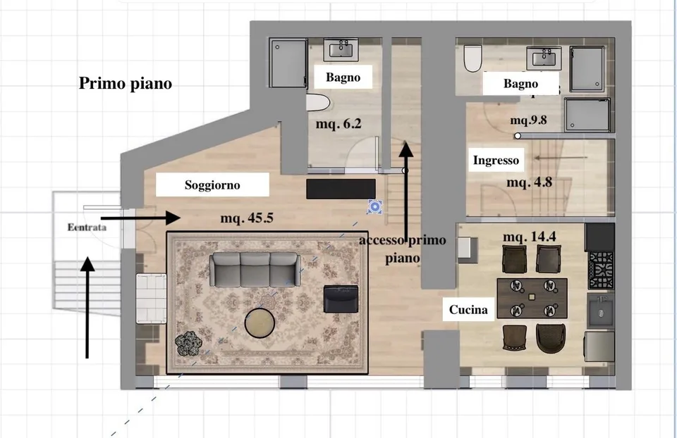 SPLENDIDA CASA 5.5 LOCALI RINNOVATA CON CHARME A CASTELROTTO