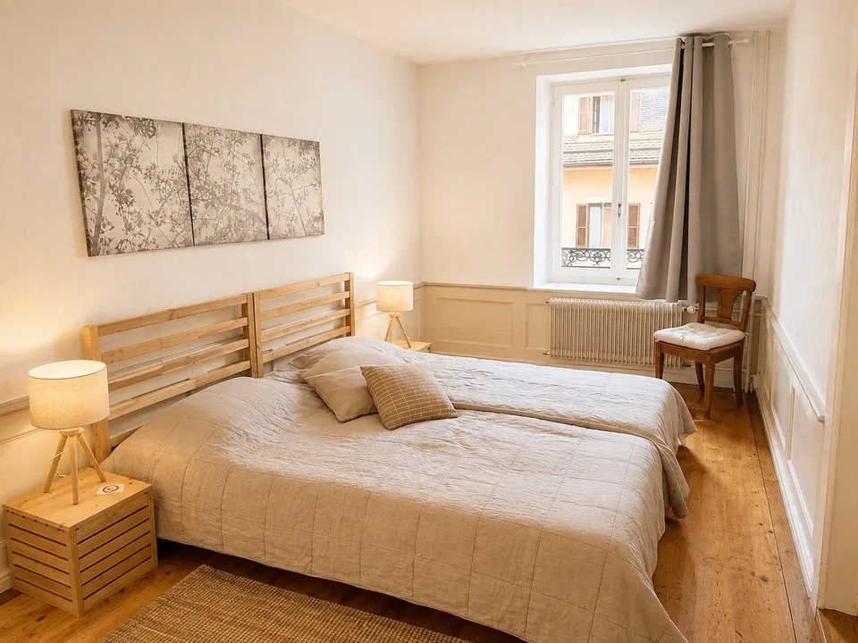 Geräumige möblierte Wohnung von 104 m2 in einem charmanten Haus
