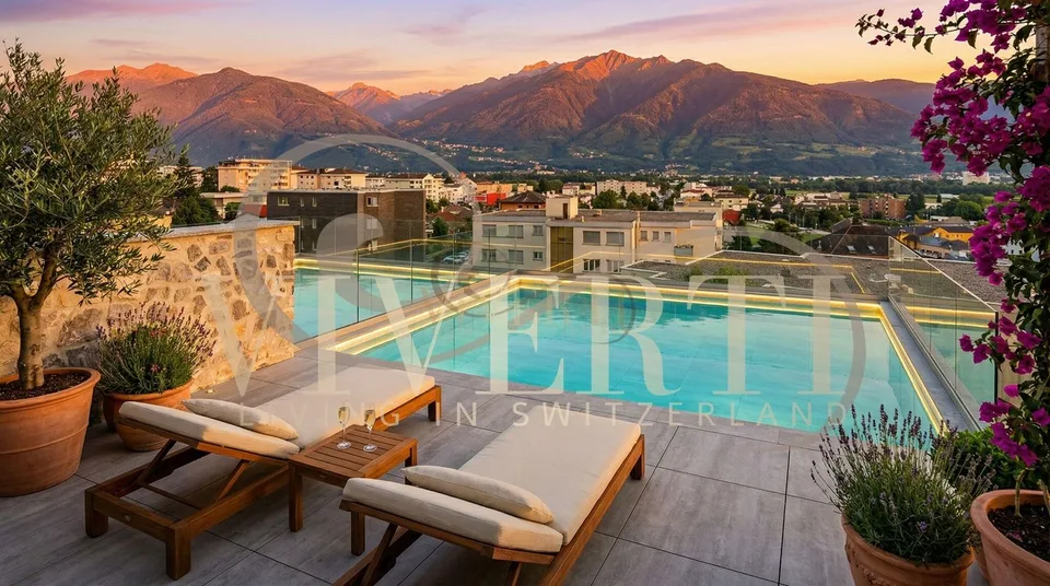 Villa mit Pool und spektakulärer Aussicht in Sementina