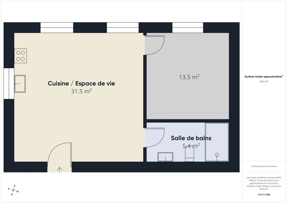Sehr schönes 2,5-Zimmer-Apartment in Courfaivre