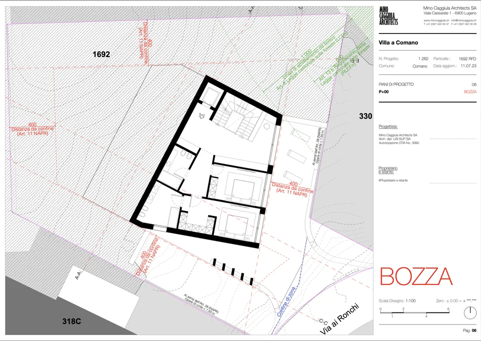 Terrain avec licence pour une villa de luxe à Comano
