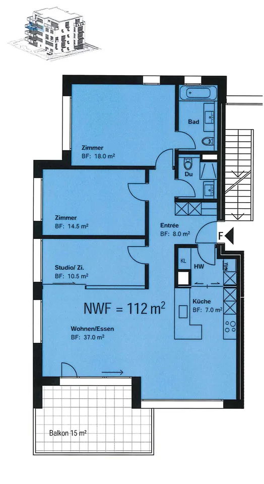 Appartement top moderne 4 ½ à Zürich-Seebach (district 11)