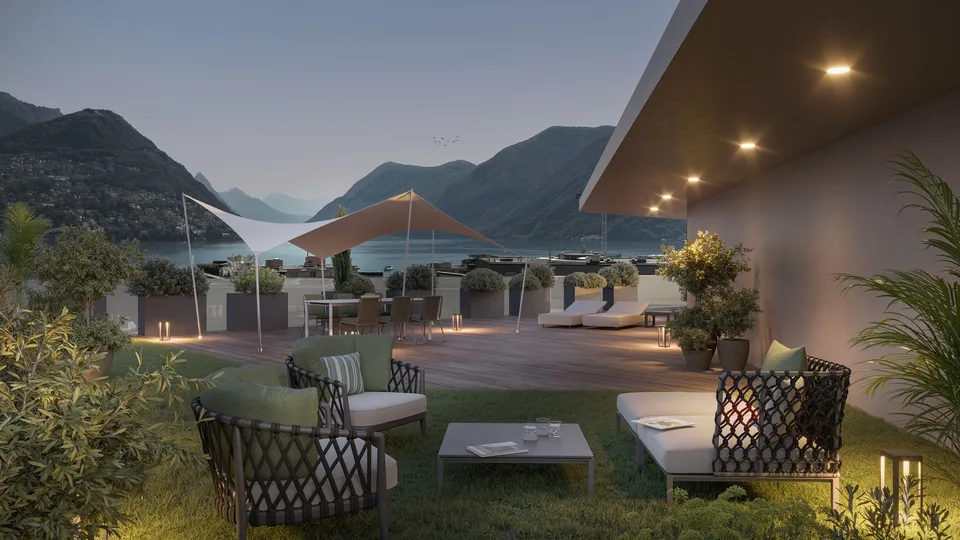Occasione unica: attico esclusivo con terrazza panoramica e vista mozzafiato sul Lago di Lugano