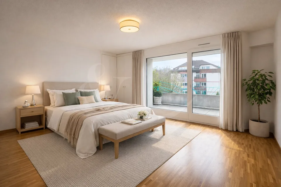 Exclusive attic occupying the entire floor with vast terrace in the heart of Perly
