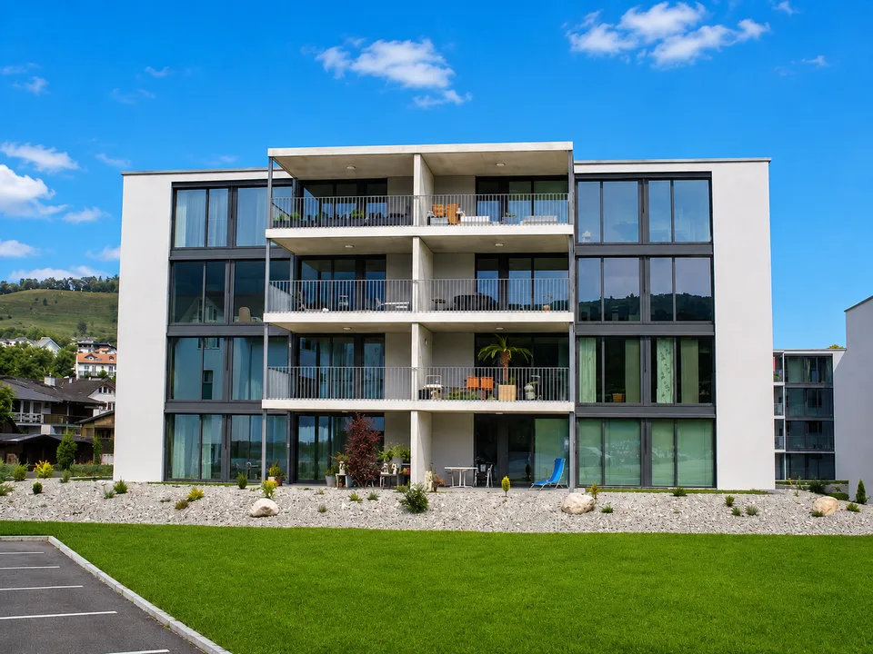 Moderne 4.5 Zimmer Erdgeschosswohnung mit Garten in Eichberg