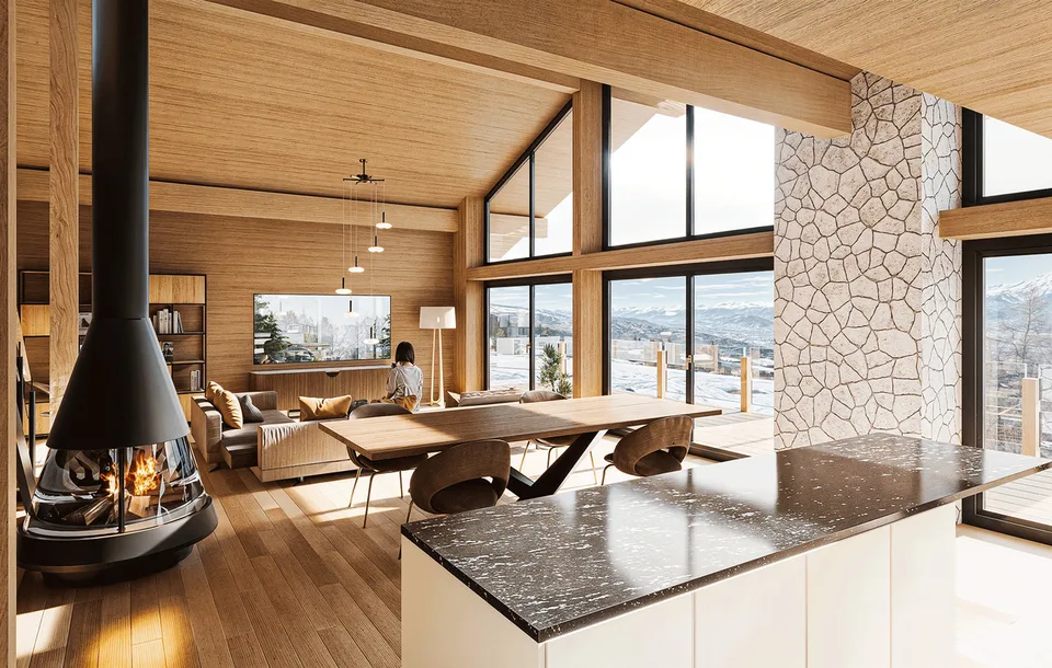 Un chalet exceptionnel un quartier chic Cleves proche des pistes ski