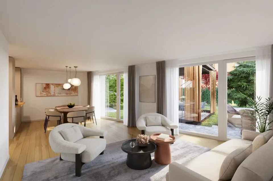 Exklusive 2.5-Zimmer-Gartenwohnung im Neubau CIRCLE SEVEN