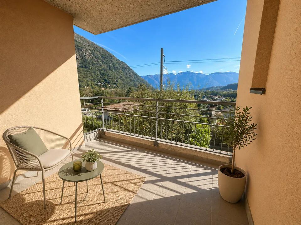 Moderne Doppelhaushälfte mit 3 Zimmern und Panoramaterrasse in Tegna
