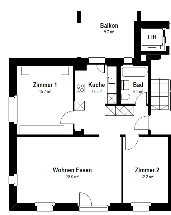 Delizioso appartamento 3.5 locali nel quartiere St. Karli
