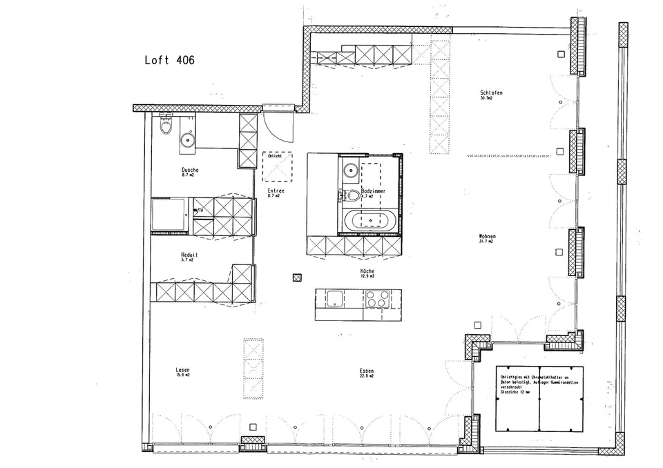 Loft apartment - top floor - with a view of the river landscape