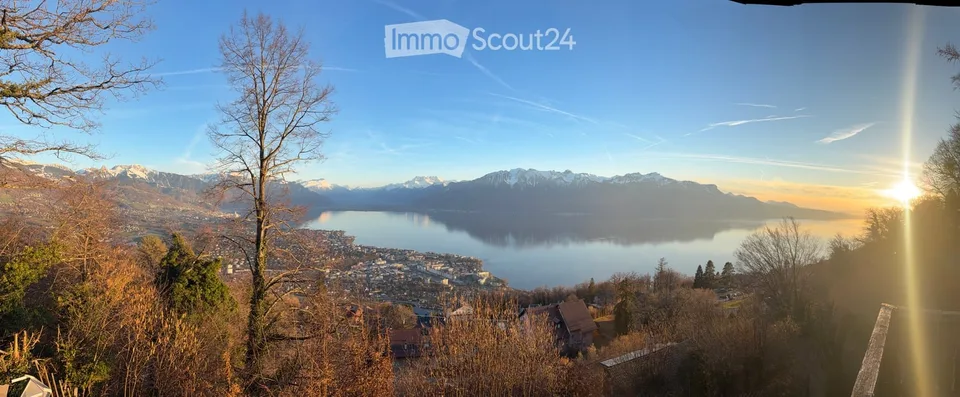 Studio lumineux, vue panoramique au Mont-Pèlerin