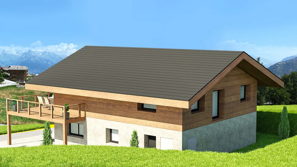 Chalet neuf dans un cadre unique proche de toutes les commodités avec