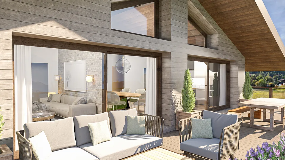 Chalet neuf dans un cadre unique proche de toutes les commodités avec
