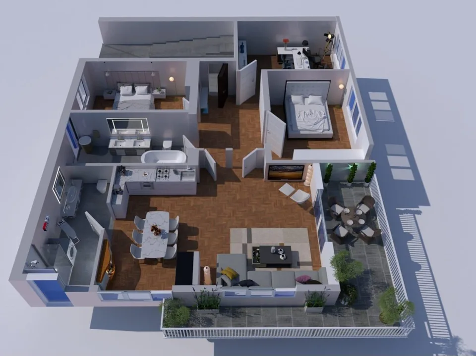 RENT TO BUY - 4.5 ROOMS WITH OPEN VIEW IN THE CENTER OF LUGANO