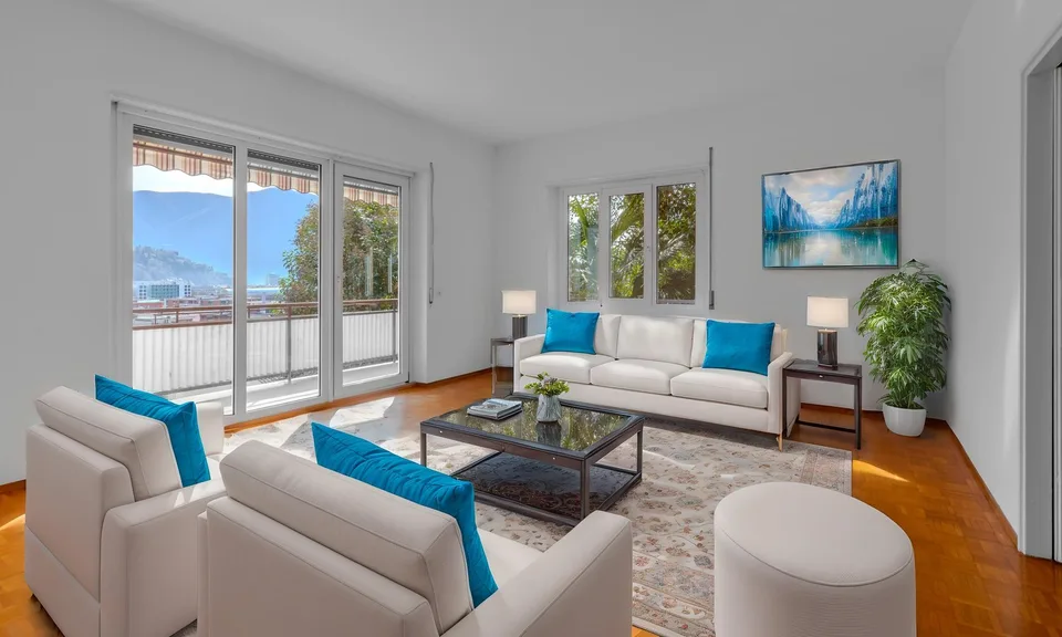 RENT TO BUY - 4.5 ROOMS WITH OPEN VIEW IN THE CENTER OF LUGANO