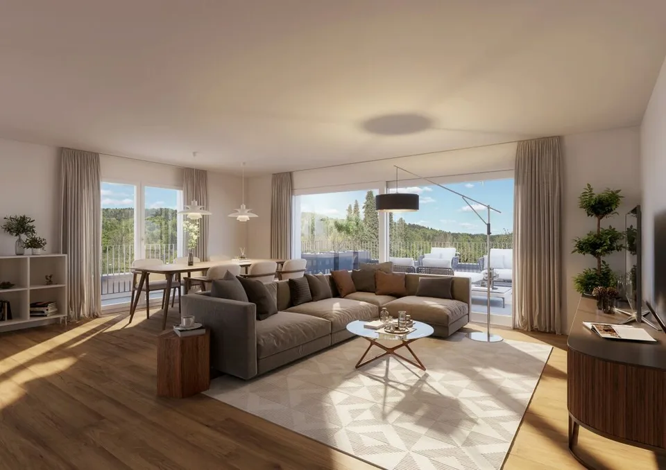 Modern 3.5-room condominiums in the UrbanBlick Roggwil development