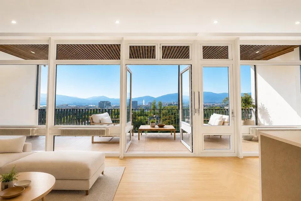 RARE: exceptionnel 5.5 pièces avec vue panoramique Genève/unique 3 bedroom unit overlooking Geneva