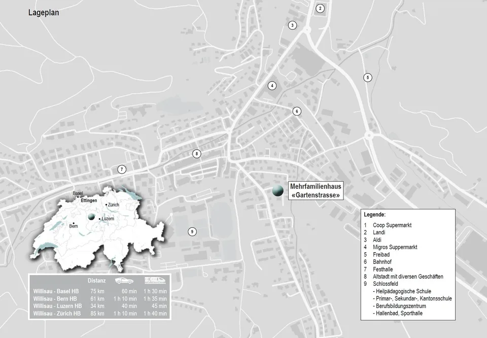 Nella zona della città vecchia: Accogliente appartamento di 2,5 locali al 1° piano. Tranquillo & yet centrale