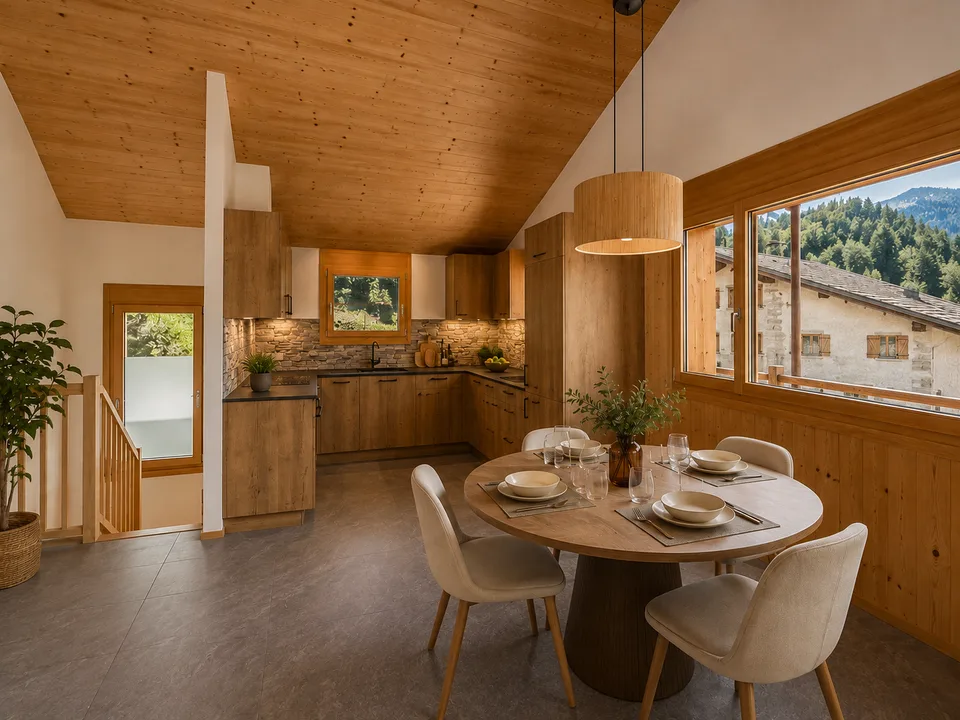 Altes Raccard zu einem Wohnchalet umgebaut — komplette Renovierung 2022