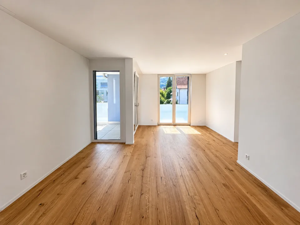 Modernes Neubauwohnen mit Blick auf den Üetliberg