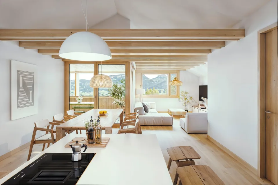 Appartamento moderno 3.5 locali con panorama montano