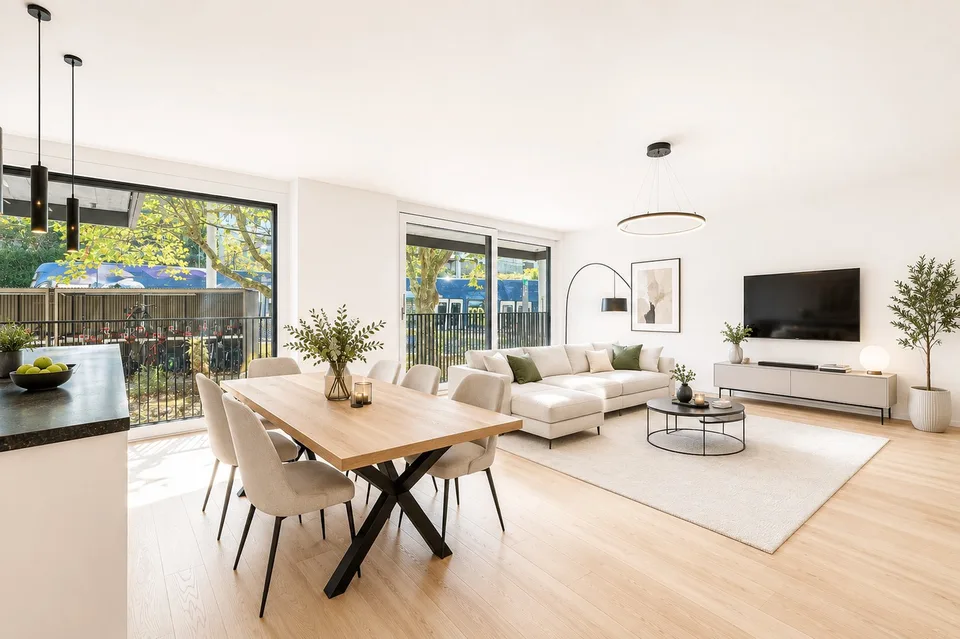 MODERNE GARTEN-MAISONETTE – URBAN WOHNEN IM GRÜNEN RIEHEN (W0.2)