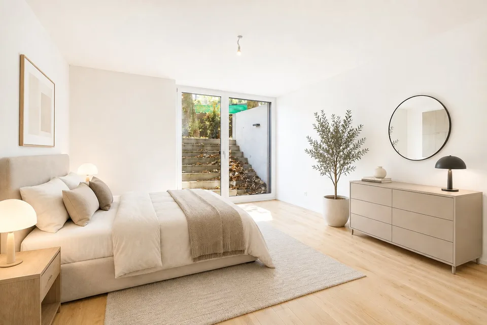 MODERNE GARTEN-MAISONETTE – URBAN WOHNEN IM GRÜNEN RIEHEN (W0.2)