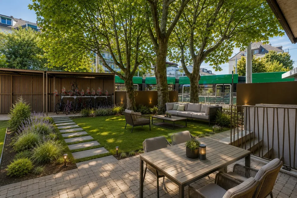 MODERNE GARTEN-MAISONETTE – URBAN WOHNEN IM GRÜNEN RIEHEN (W0.2)