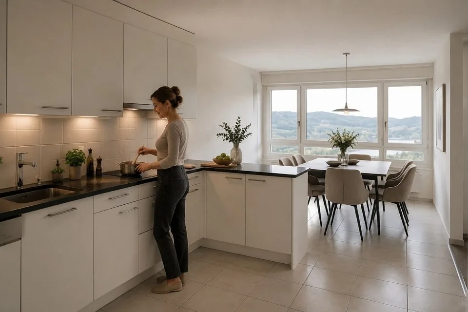 Stadtnahe 4½-Zimmer-Wohnung mit Weitsicht über Aare und Wohlensee
