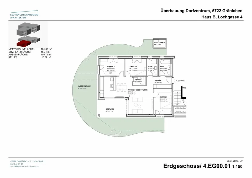 Au cœur de Gränichen 4,5 pièces appartements neufs