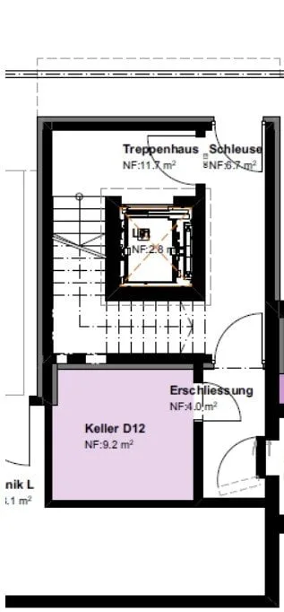 Neuer, abgeschlossener Kellerraum / Lagerraum 9,2 m² in Visp