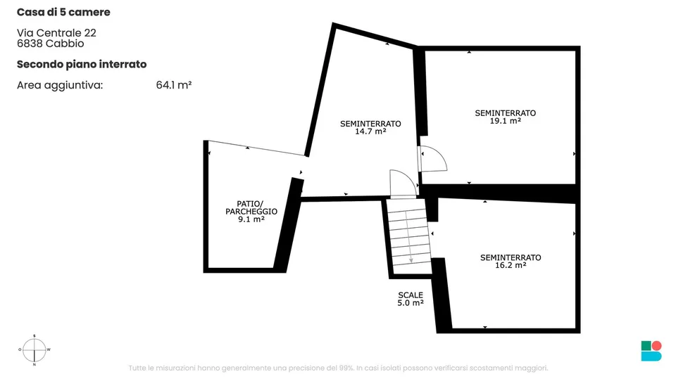 Characteristic and renovable 5-room house in Cabbio