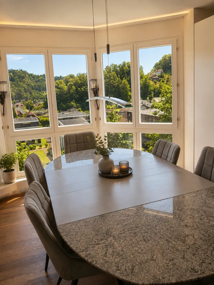 Grosszügige Garten-Wohnung an sonniger und ruhiger Lage in Willisau mit wunderschöner Aussicht