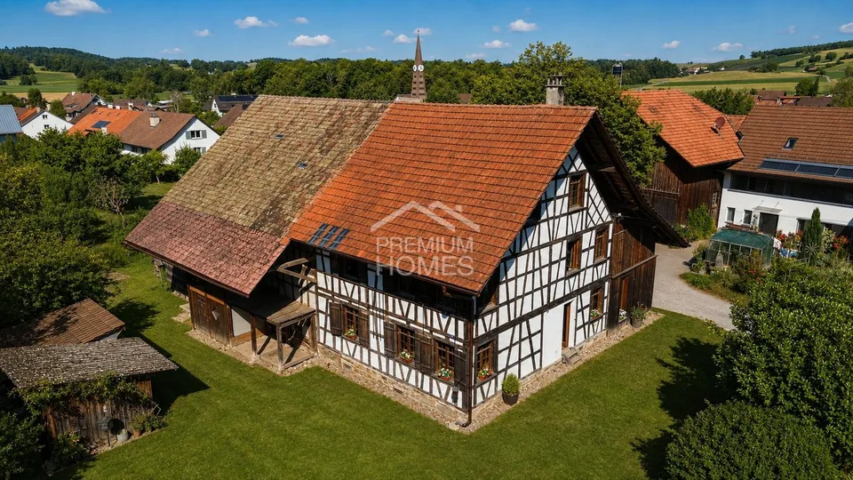 Historic half-timbered house with large plot