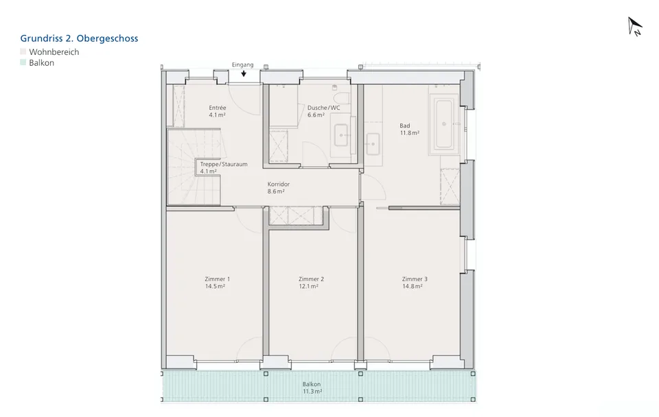 Modern 4.5-room attic maisonette in ecological flagship settlement with large terrace
