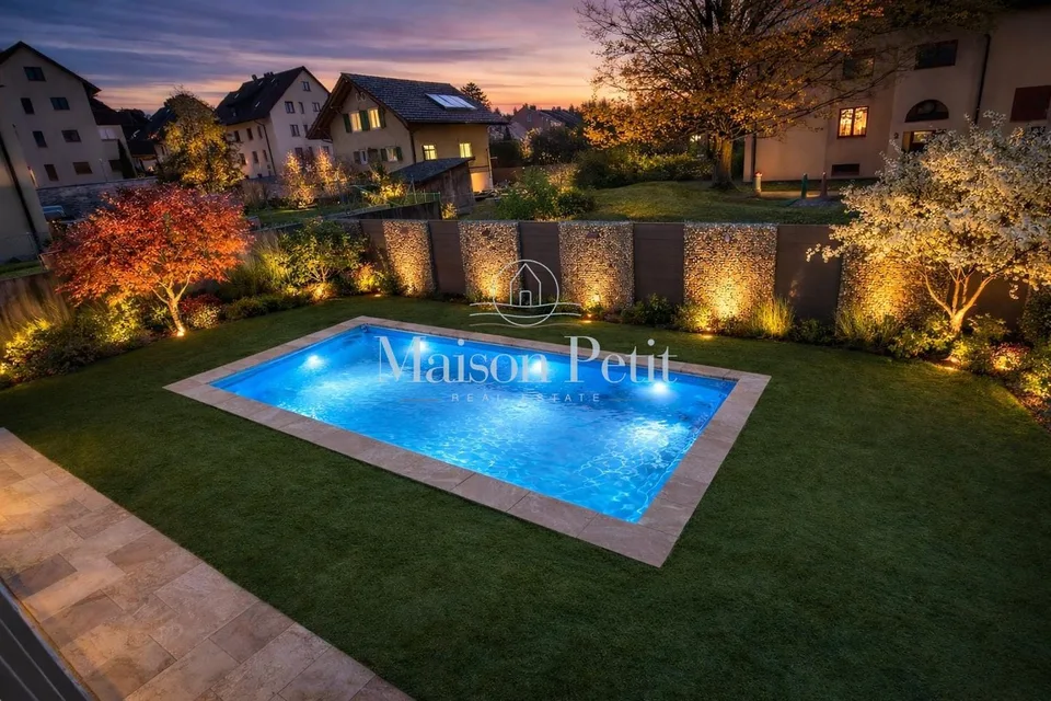 Dreamy single-family house with annex, winter garden, pool, and garden in Dübendorf
