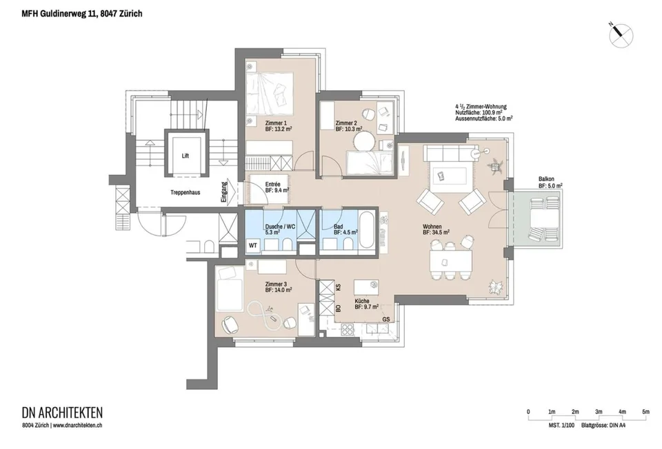 Modern 4.5 Room Apartment | Built in 2024