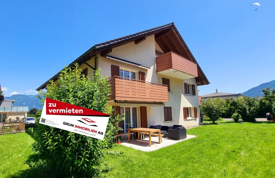 Sonnige Wohnung mit grosszügigem Sitzplatz an ruhiger Lage